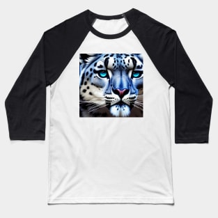 Snow Leopard - AI-Generated Baseball T-Shirt